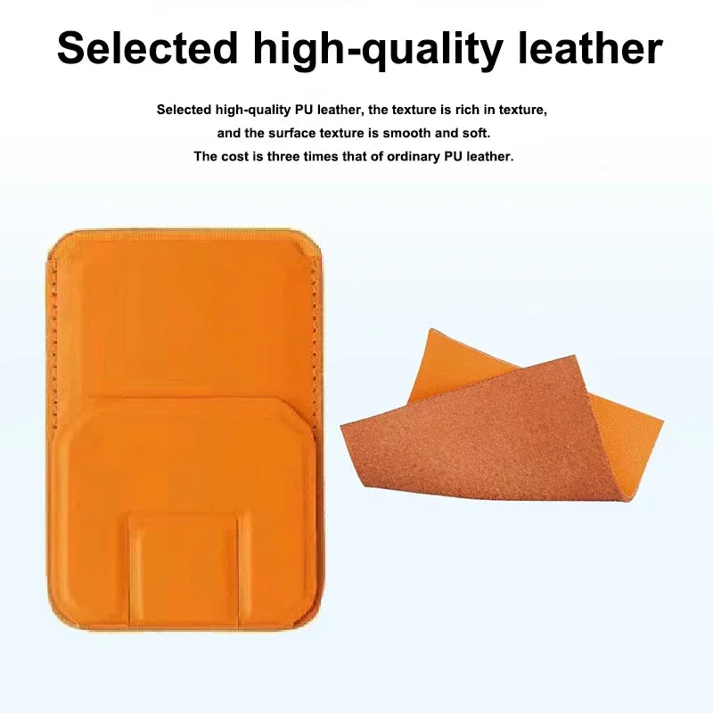 Magsafe Strong Magnetic Leather Wallet Card Holder Stand