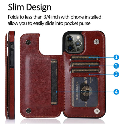 Wallet With Card Slot Stand Flip Leather Case For iPhone