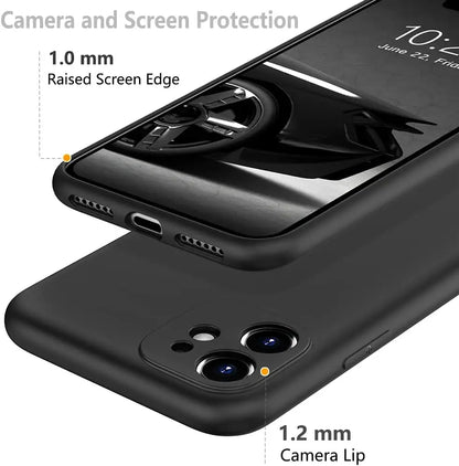 Black Shockproof Silicone TPU iPhone Case