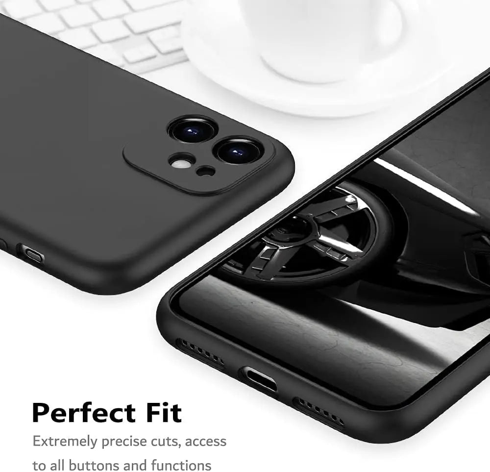 Black Shockproof Silicone TPU iPhone Case