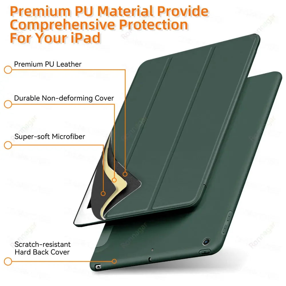 Premium iPad TPU Soft Shell with Flip Cover – Sleek & Protective Smart Case