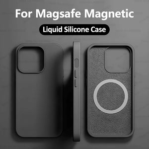 Magsafe Wireless Charging Liquid Silicone Case for iPhone