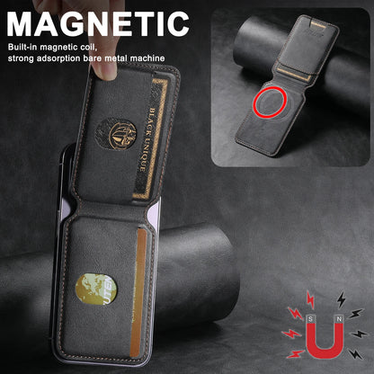 MagSafe Magnetic Coil PU Leather Card Holder Wallet