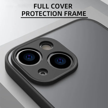 Shockproof Armor Matte Case For iPhone Silicone Bumper Cover