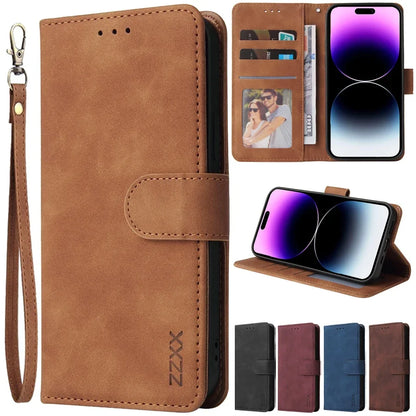 ZZXX Leather Wallet Phone Case For iPhone Flip Card Slot Holder Cover