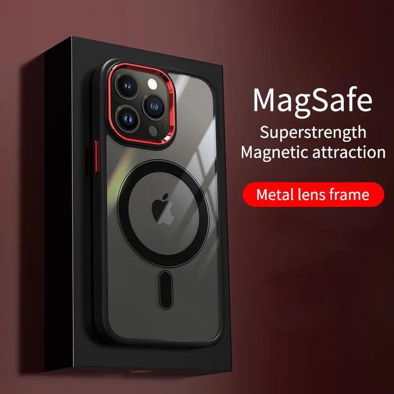 Clear HD Magnetic Magsafe Wireless Charging iPhone Case