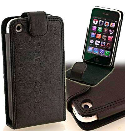 Leather Vertical Clip Case black - iPhone 3G 3GS - iPhone Accessories - iPhone 3G 3GS Cases & Covers NZ