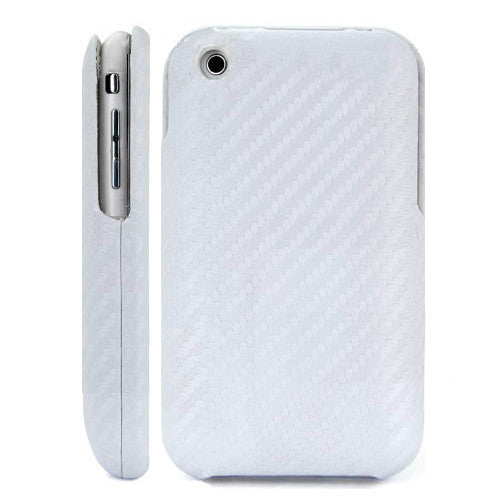 Carbon Fiber Leather Case white for iPhone 3GS 3G - iPhone Accessories - iPhone 3G 3GS Cases & Covers NZ - 2