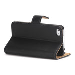 Genuine Split Leather Wallet Case for iPhone 4 4S Black - iPhone Accessories - iPhone 4 Cases | iPhone 4S Case - 5