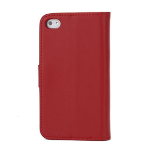 Genuine Split Leather Wallet Case for iPhone 4 4S Red - iPhone Accessories - iPhone 4 Cases | iPhone 4S Case - 2