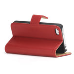 Genuine Split Leather Wallet Case for iPhone 4 4S Red - iPhone Accessories - iPhone 4 Cases | iPhone 4S Case - 4
