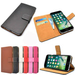 Genuine Leather Flip Wallet Case with Cash / Card Slots For Apple iPhone 6