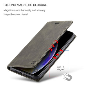 RFID Case Wallet Magnetic Card Cover for iPhone X XS Series