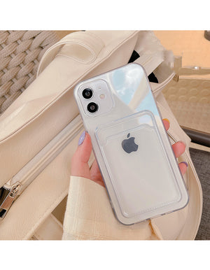 Card Slot iPhone Case Slim Fit Protective Soft TPU Cover