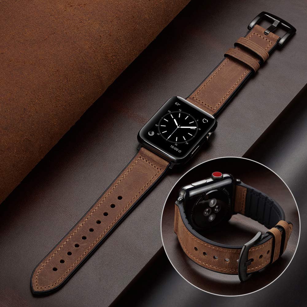 Leather strap For Apple watch band