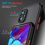 Shockproof Armor Matte Case For iPhone Silicone Bumper Cover