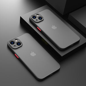 Shockproof Armor Matte Case For iPhone Silicone Bumper Cover