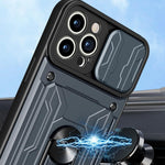 Shockproof Case for iPhone With Card Slot Ring Stand Camera Protection