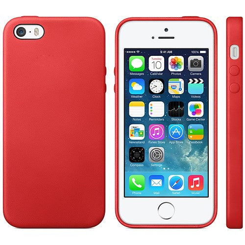 TPU Leather Trim iPhone SE / 5 / 5S Case Cover - Red - iPhone Accessories - iPhone SE Case | iPhone 5 5S Cases - 1