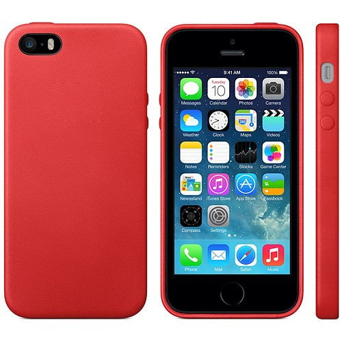 TPU Leather Trim iPhone SE / 5 / 5S Case Cover - Red - iPhone Accessories - iPhone SE Case | iPhone 5 5S Cases - 2