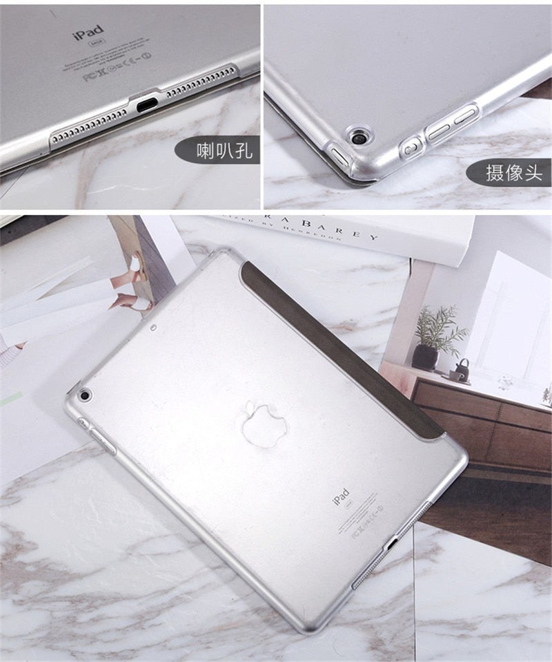 Lovely Slim Case For iPad Hard Back Pu Leather Case