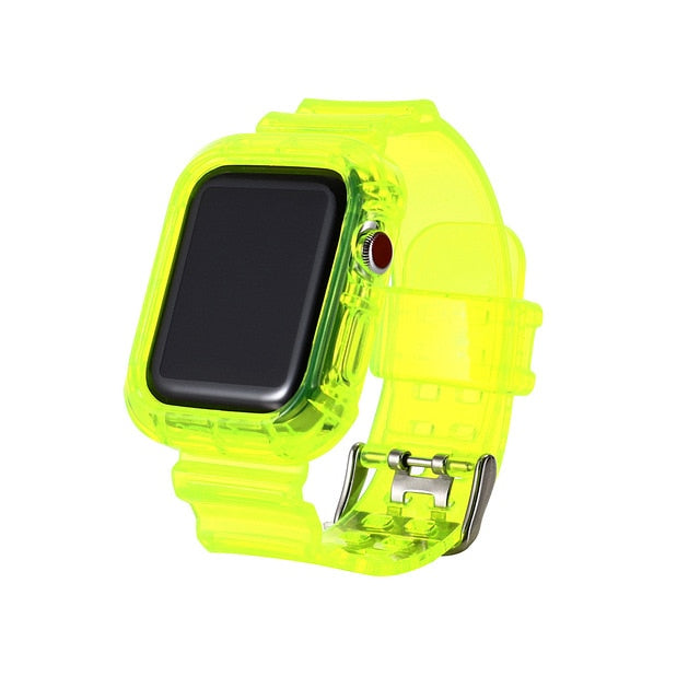 Sport Strap for Apple Watch Band Transparent silicone colours
