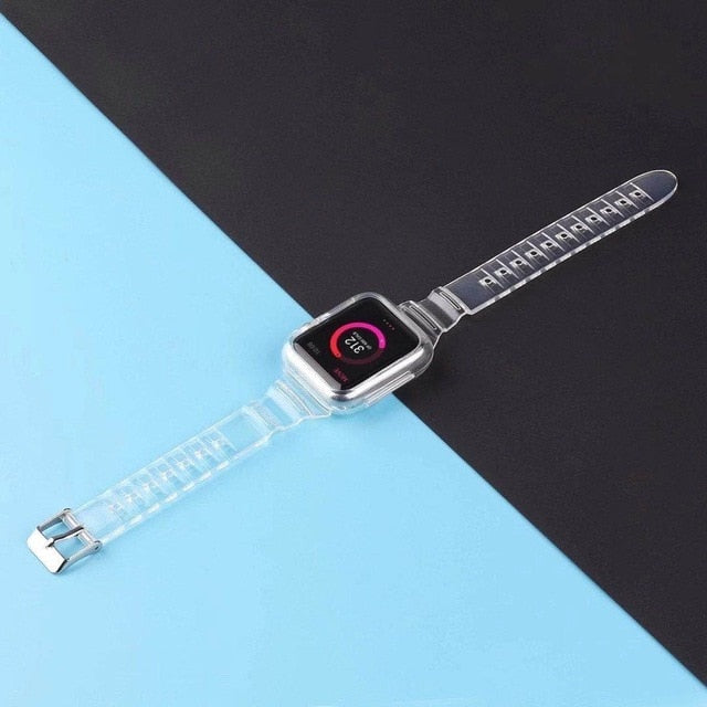 Sport Strap for Apple Watch Band Transparent silicone colours