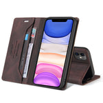 RFID Leather Flip Case Wallet For iPhone
