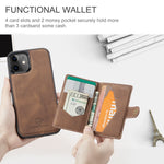 Jeehood Magnetic Detachable Leather iPhone Wallet Case