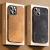 Retro Soft Shockproof PU Leather  Case For iPhone