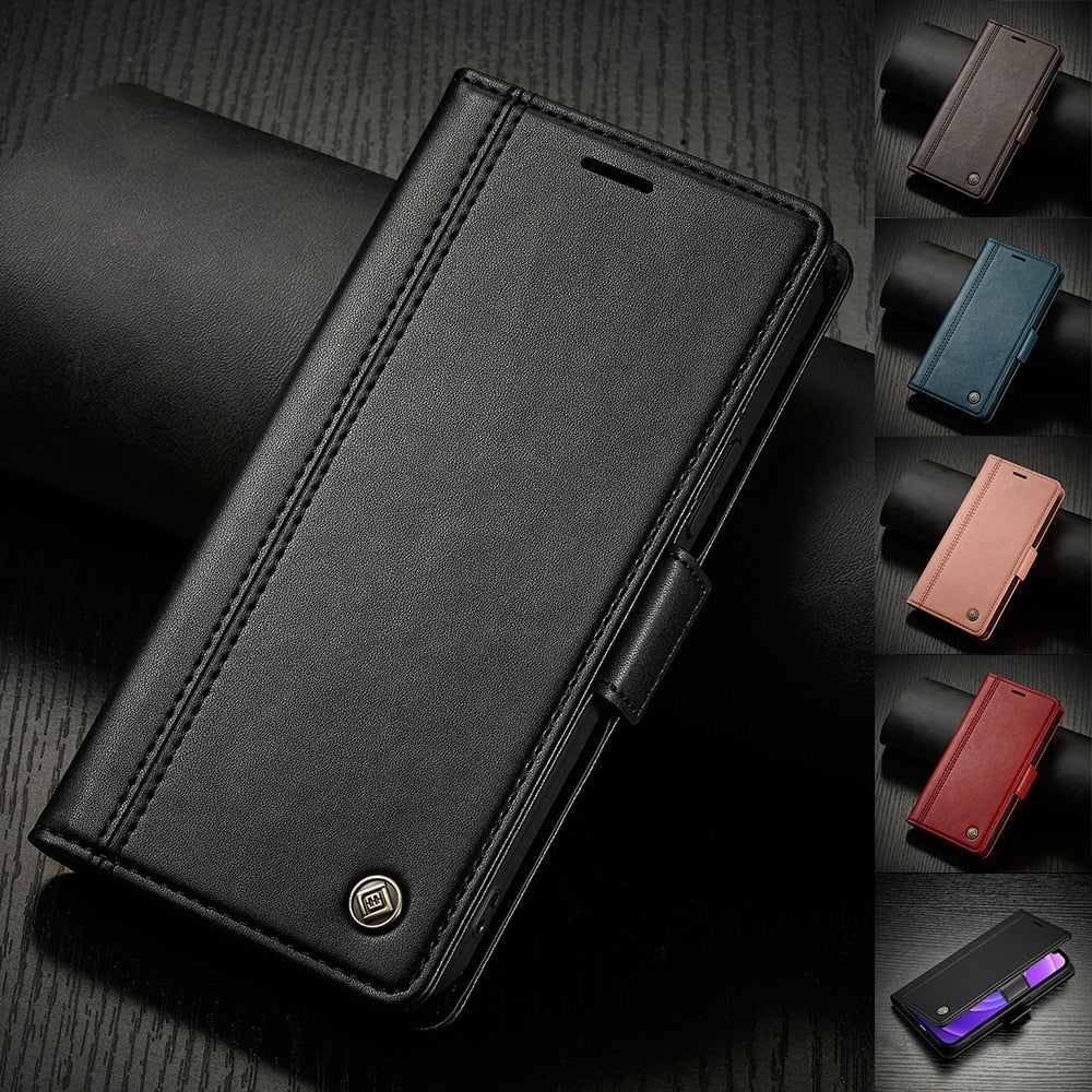 Magnetic Folio Card Slot Wallet Case for iPhone