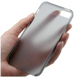 TPU Polycarbonate 0.3mm Thin iPhone SE / 5 / 5S Case - Transparet Black