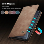 Magnetic Flip Leather Wallet Case For iPhone with Card Slot
