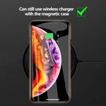 Privacy Magnetic Case For iPhone with Magnet Metal Tempered Glass Cover