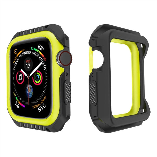 ProBefit Silicone+PC Hard Armor Case for Apple Watch Frame Full Protective Bumper