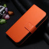Genuine Split Leather Wallet Case for iPhone 4 4S - Orange