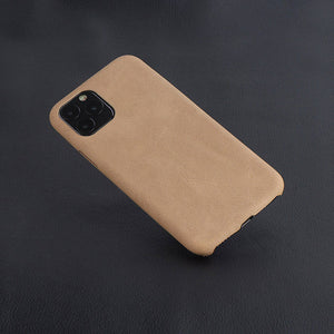 Plain PU Leather iPhone Case for iPhone 6 6s 7 7 Plus 8 X Back Cover