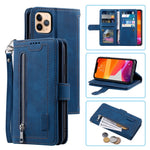 9 Card Slots Wallet Design Zipper Pocket iPhone Case