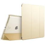 Transparent Back Ultra Slim Light Weight Trifold Smart Cover Case for iPad 2/3/4