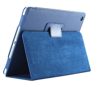 Apple iPad Air 2 Flip Litchi PU Leather Wake Up/Sleep Case Cover with Smart Stand Holder
