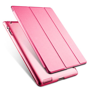 iPad 2 3 4 PU Leather Case Trifold Auto Sleep/Wake function
