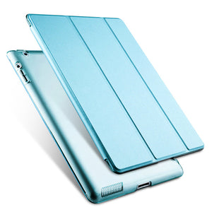 iPad 2 3 4 PU Leather Case Trifold Auto Sleep/Wake function