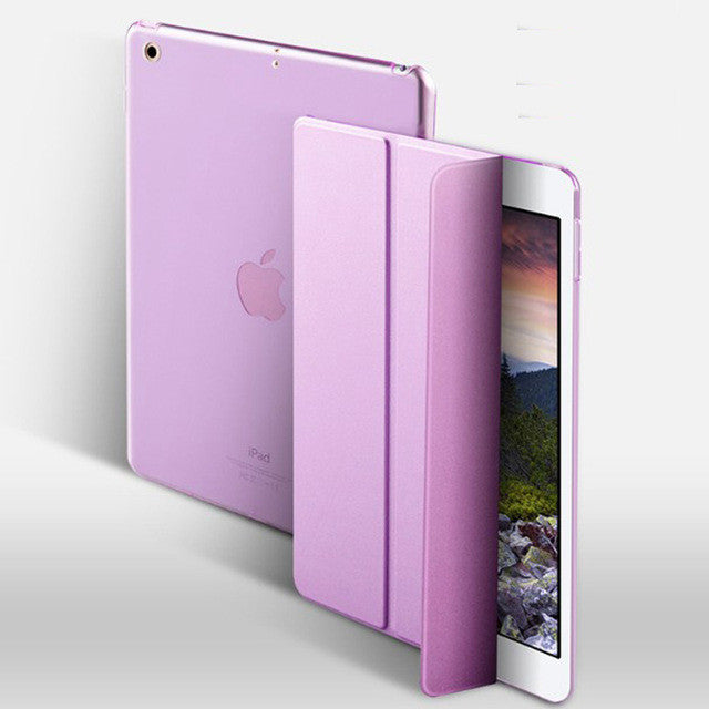 iPad Pro 10.5 inch PU Leather Front Cover + Transparent PC Ultra Slim Smart Case