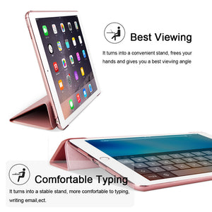 iPad Pro 10.5 inch PU Leather Front Cover + Transparent PC Ultra Slim Smart Case