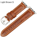 Oil Wax Leather Watch Bracelet For Apple Watch Band 42mm 38mm