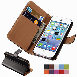 PU Leather Wallet Case for iPhone SE / 5 / 5S
