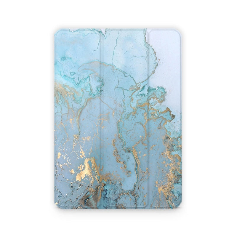 Marble Design Magnetic Flip Cover For iPad model