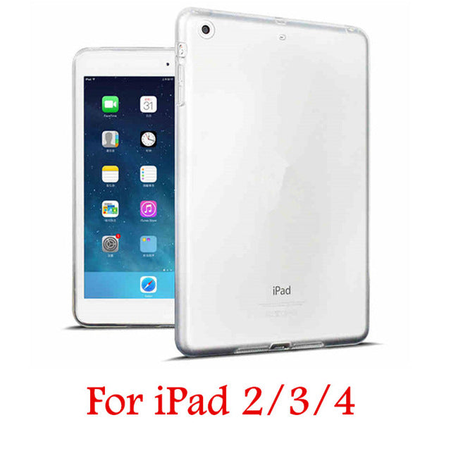 iPad Silicon Clear Transparent Case Soft TPU Back Case